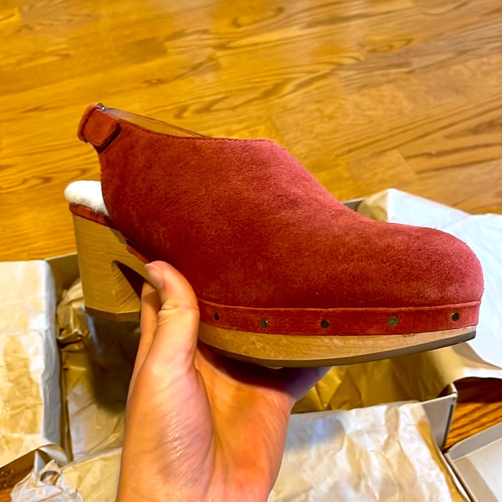 SOLD Women’s Madewell Shearling Slingback Clogs 6.5